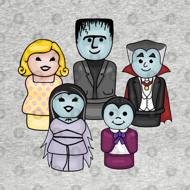 Cute and Spooky Little Family by Slightly Unhinged